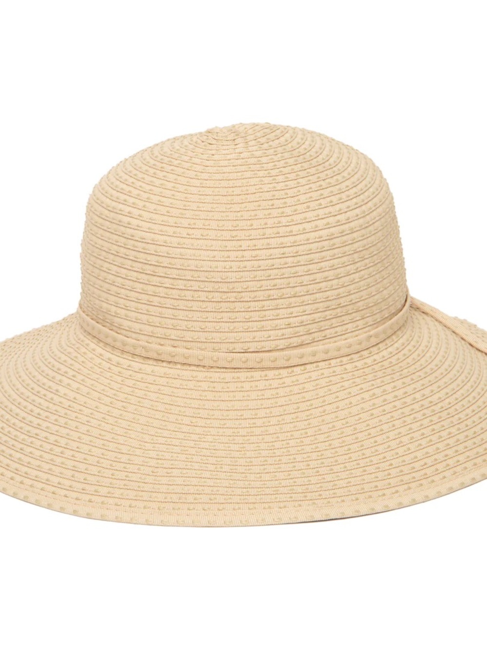 San Diego Hat Company Natural Wide-Brim Ribbon Crusher Medium Brim Sun Hat